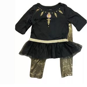 Disneys frozen 2 Anna tutu top gold shimmer outfit